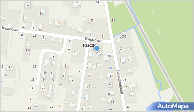Tenczynek, Kwiatowa, 1, mapa Tenczynek