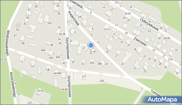 Tomaszów Mazowiecki, Kwarcowa, 12, mapa Tomaszów Mazowiecki