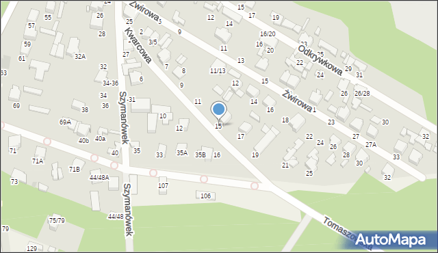 Tomaszów Mazowiecki, Kwarcowa, 15, mapa Tomaszów Mazowiecki