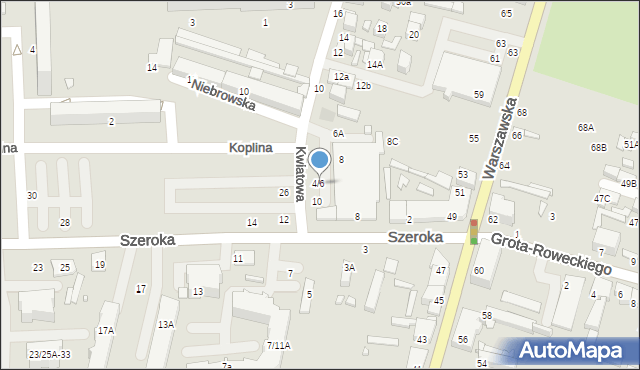 Tomaszów Mazowiecki, Kwiatowa, 4/6, mapa Tomaszów Mazowiecki