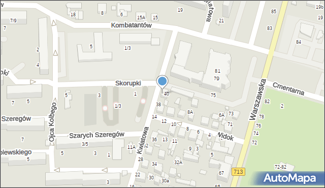 Tomaszów Mazowiecki, Kwiatowa, 42, mapa Tomaszów Mazowiecki