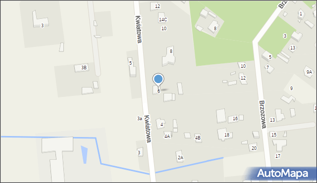 Tomice, Kwiatowa, 6, mapa Tomice