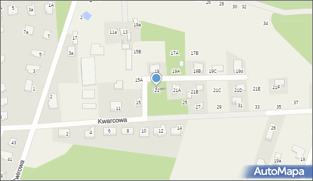 Trzciany, Kwarcowa, 21, mapa Trzciany