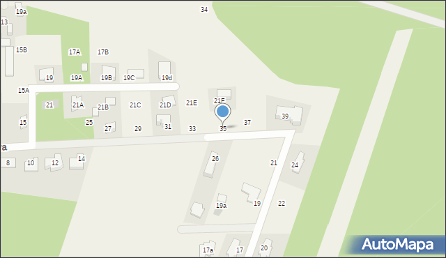 Trzciany, Kwarcowa, 35, mapa Trzciany