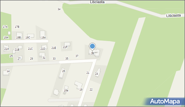 Trzciany, Kwarcowa, 39, mapa Trzciany