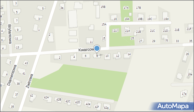 Trzciany, Kwarcowa, 8, mapa Trzciany