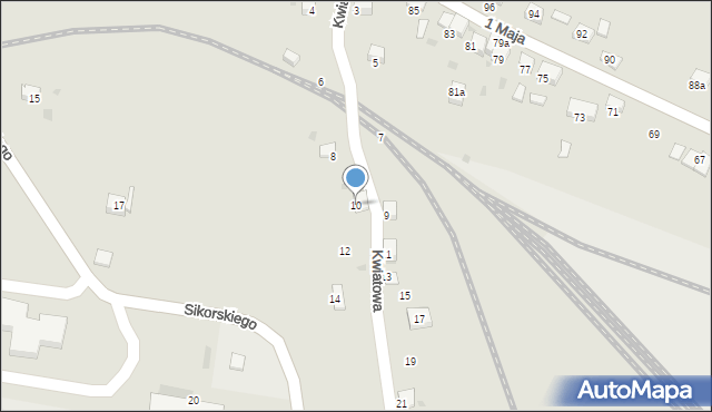 Trzebinia, Kwiatowa, 10, mapa Trzebinia