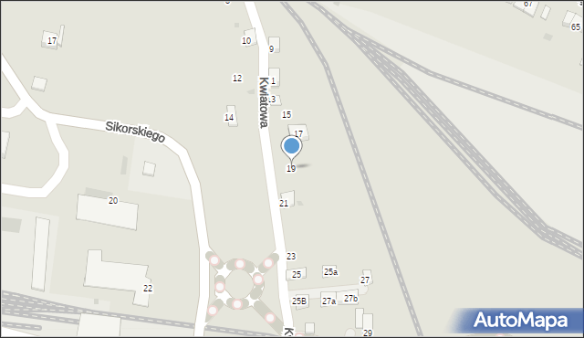 Trzebinia, Kwiatowa, 19, mapa Trzebinia