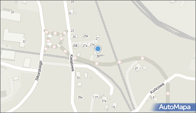 Trzebinia, Kwiatowa, 29, mapa Trzebinia