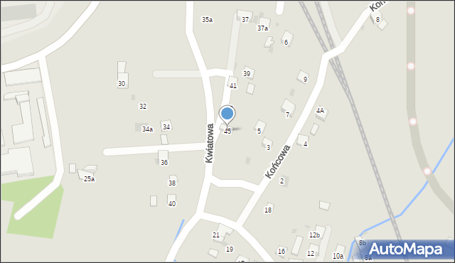 Trzebinia, Kwiatowa, 45, mapa Trzebinia