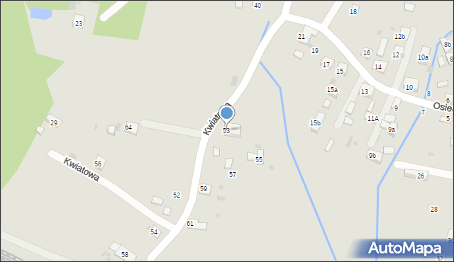 Trzebinia, Kwiatowa, 53, mapa Trzebinia