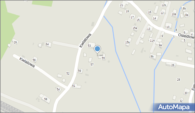 Trzebinia, Kwiatowa, 55a, mapa Trzebinia