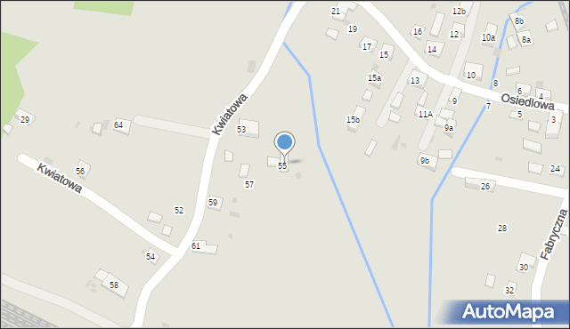 Trzebinia, Kwiatowa, 55B, mapa Trzebinia