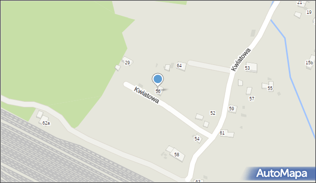 Trzebinia, Kwiatowa, 56, mapa Trzebinia