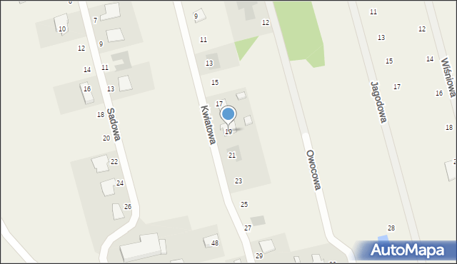 Tuszynek Majoracki, Kwiatowa, 19, mapa Tuszynek Majoracki