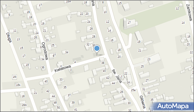 Tworków, Kwiatowa, 2, mapa Tworków