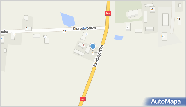 Tychnowy, Kwidzyńska, 1, mapa Tychnowy