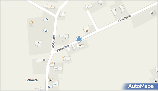 Uciechów, Kwiatowa, 1aa, mapa Uciechów