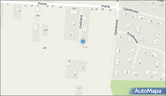 Ustanów, Kwitnąca, 3, mapa Ustanów