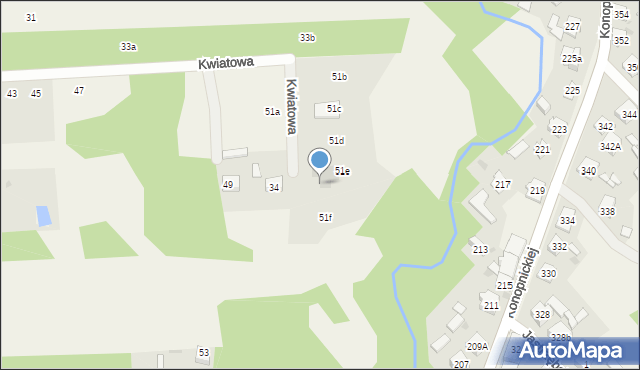 Wanaty, Kwiatowa, 36, mapa Wanaty