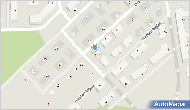 Warszawa, Kwitnących Jabłoni, 5, mapa Warszawy