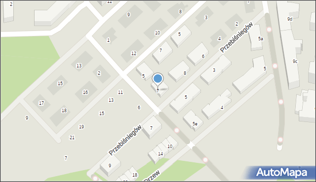 Warszawa, Kwitnących Jabłoni, 7, mapa Warszawy