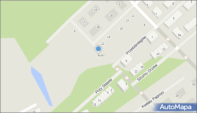 Warszawa, Kwiatu Paproci, 7, mapa Warszawy