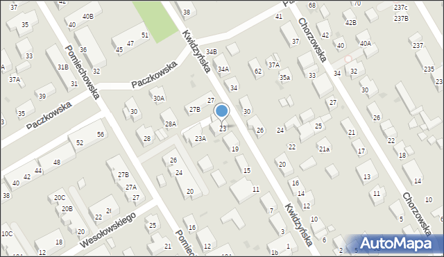 Warszawa, Kwidzyńska, 23, mapa Warszawy