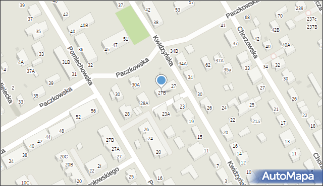 Warszawa, Kwidzyńska, 27B, mapa Warszawy