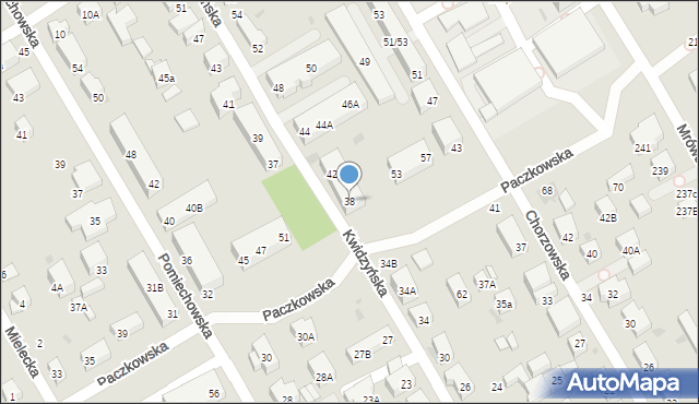 Warszawa, Kwidzyńska, 38, mapa Warszawy