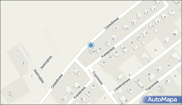 Wiślinka, Kwiatowa, 21, mapa Wiślinka