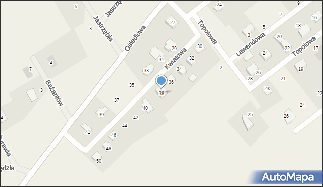 Wiślinka, Kwiatowa, 38, mapa Wiślinka