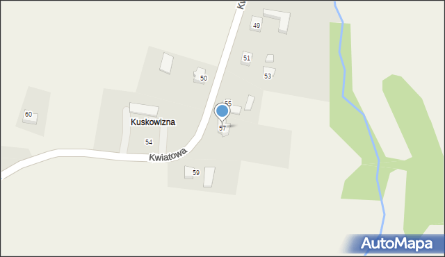 Witkowice, Kwiatowa, 57, mapa Witkowice