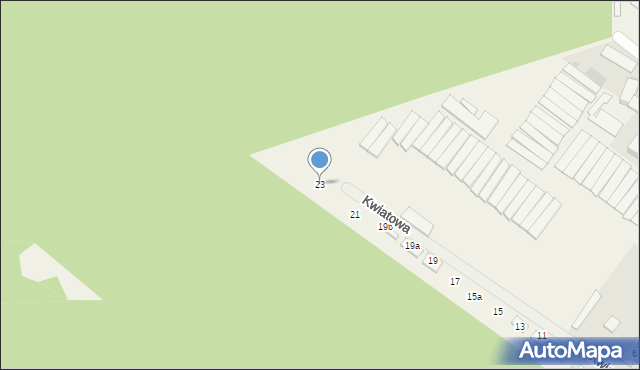 Włoszakowice, Kwiatowa, 23, mapa Włoszakowice