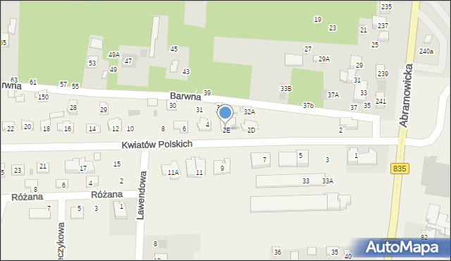 Wólka Abramowicka, Kwiatów Polskich, 2E, mapa Wólka Abramowicka