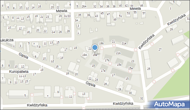 Wrocław, Kwidzyńska, 19a, mapa Wrocławia