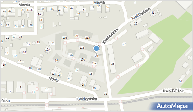 Wrocław, Kwidzyńska, 23, mapa Wrocławia