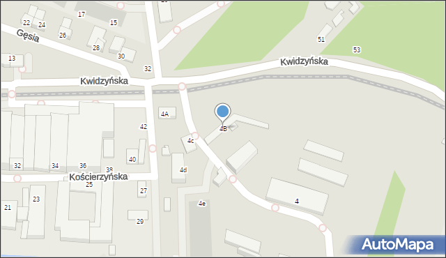 Wrocław, Kwidzyńska, 4B, mapa Wrocławia