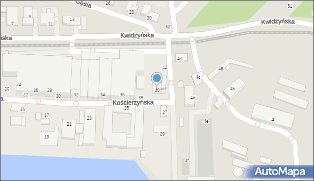 Wrocław, Kwidzyńska, 40, mapa Wrocławia