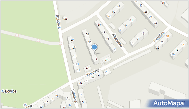 Wrocław, Kwaśna, 3, mapa Wrocławia