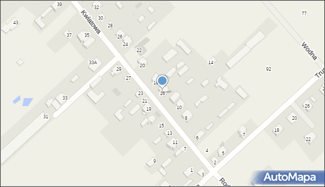 Żabokliki, Kwiatowa, 16, mapa Żabokliki