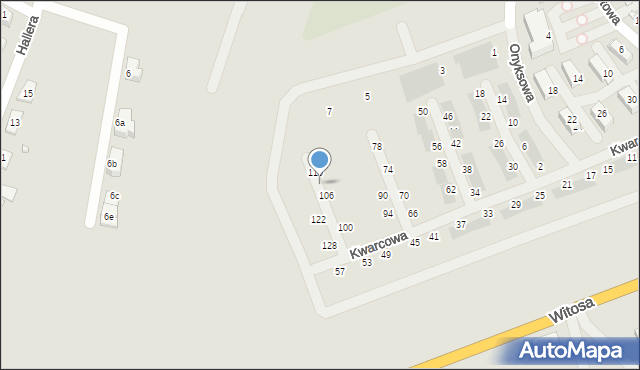 Zabrze, Kwarcowa, 108, mapa Zabrza