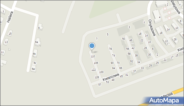 Zabrze, Kwarcowa, 112, mapa Zabrza