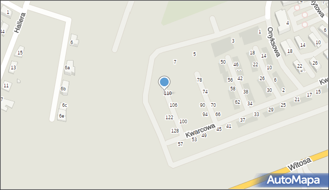 Zabrze, Kwarcowa, 116, mapa Zabrza