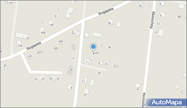 Zator, Kwiatowa, 5, mapa Zator