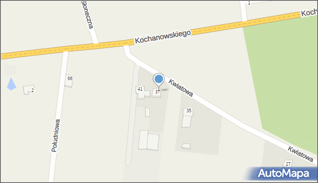 Zawady, Kwiatowa, 39, mapa Zawady