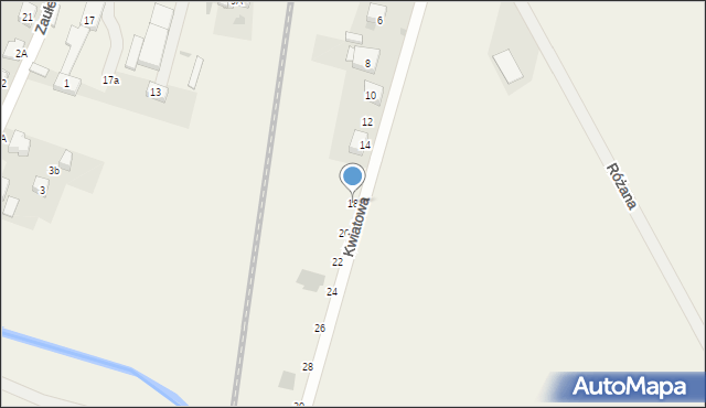 Żórawina, Kwiatowa, 18, mapa Żórawina