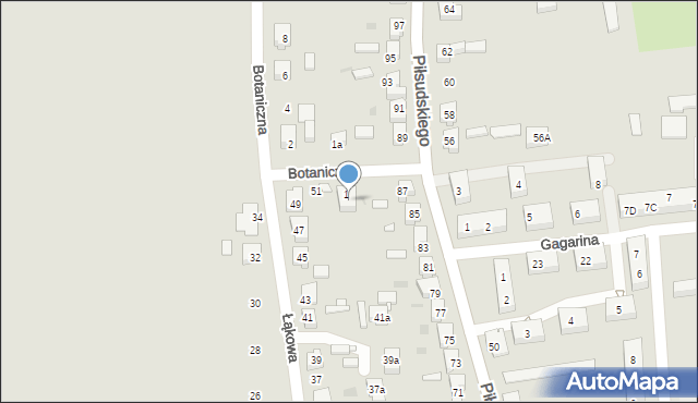 Babimost, Łąkowa, 49A, mapa Babimost