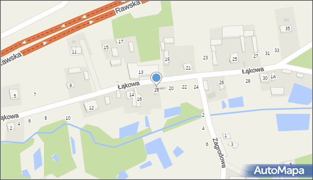 Babsk, Łąkowa, 18, mapa Babsk