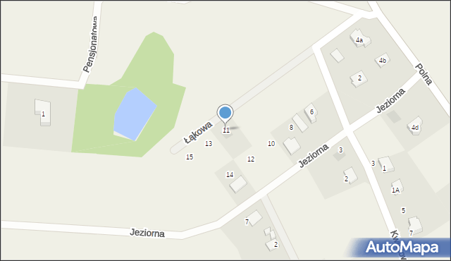 Bakałarzewo, Łąkowa, 11, mapa Bakałarzewo